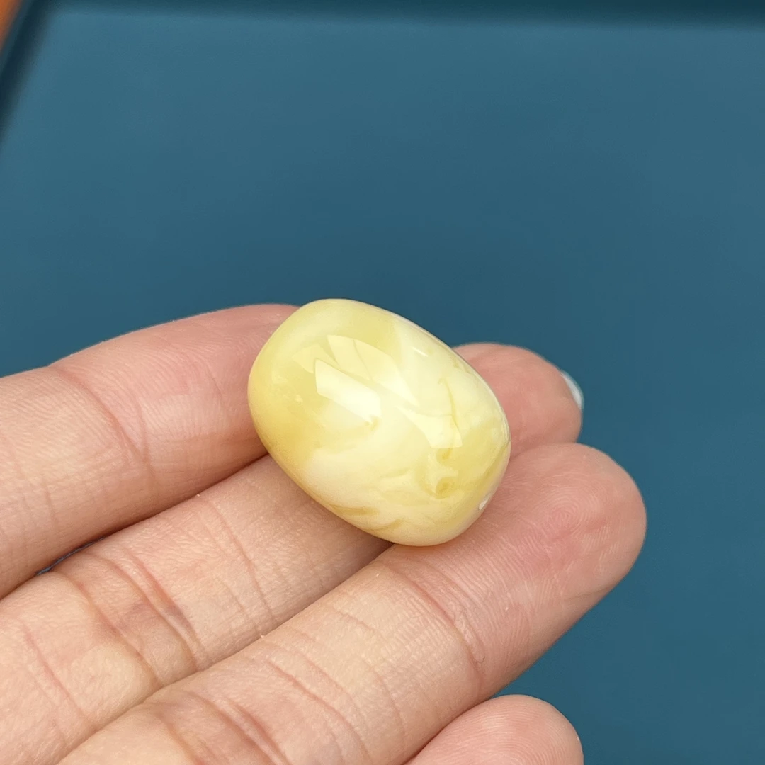 Y4873天然原矿蜜蜡 妖花桶珠14.4x19.4mm 2.7克抖音基地质检发货