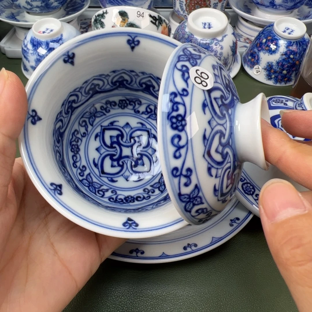 陶瓷景德镇纯手工纯手绘茶具木木98