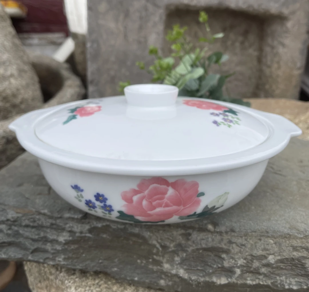 醴陵手绘釉下毛瓷品锅10英寸可收可藏好瓷可收可藏某部定烧瓷