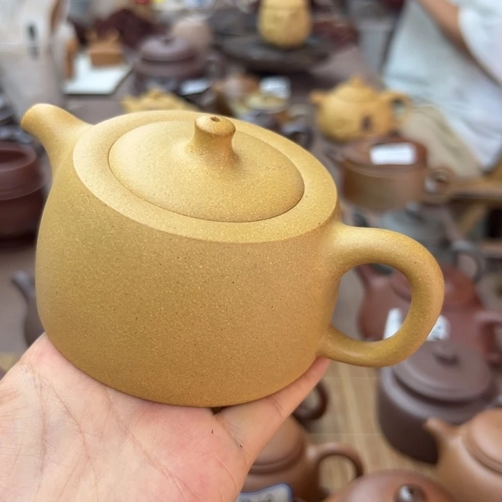 茶壶紫砂黄金段半手200