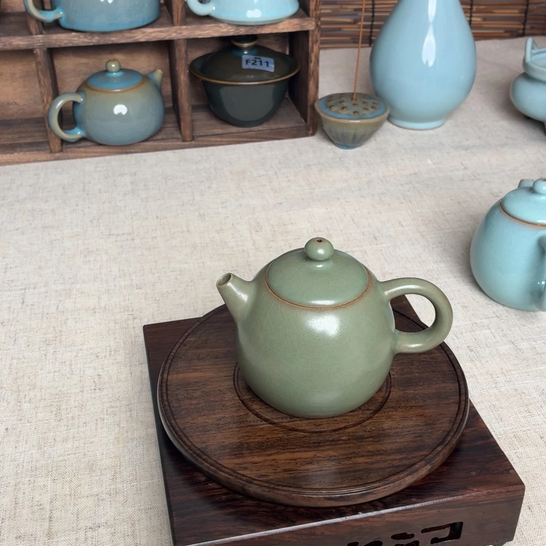 陶摆件福利柴烧龙蛋壶