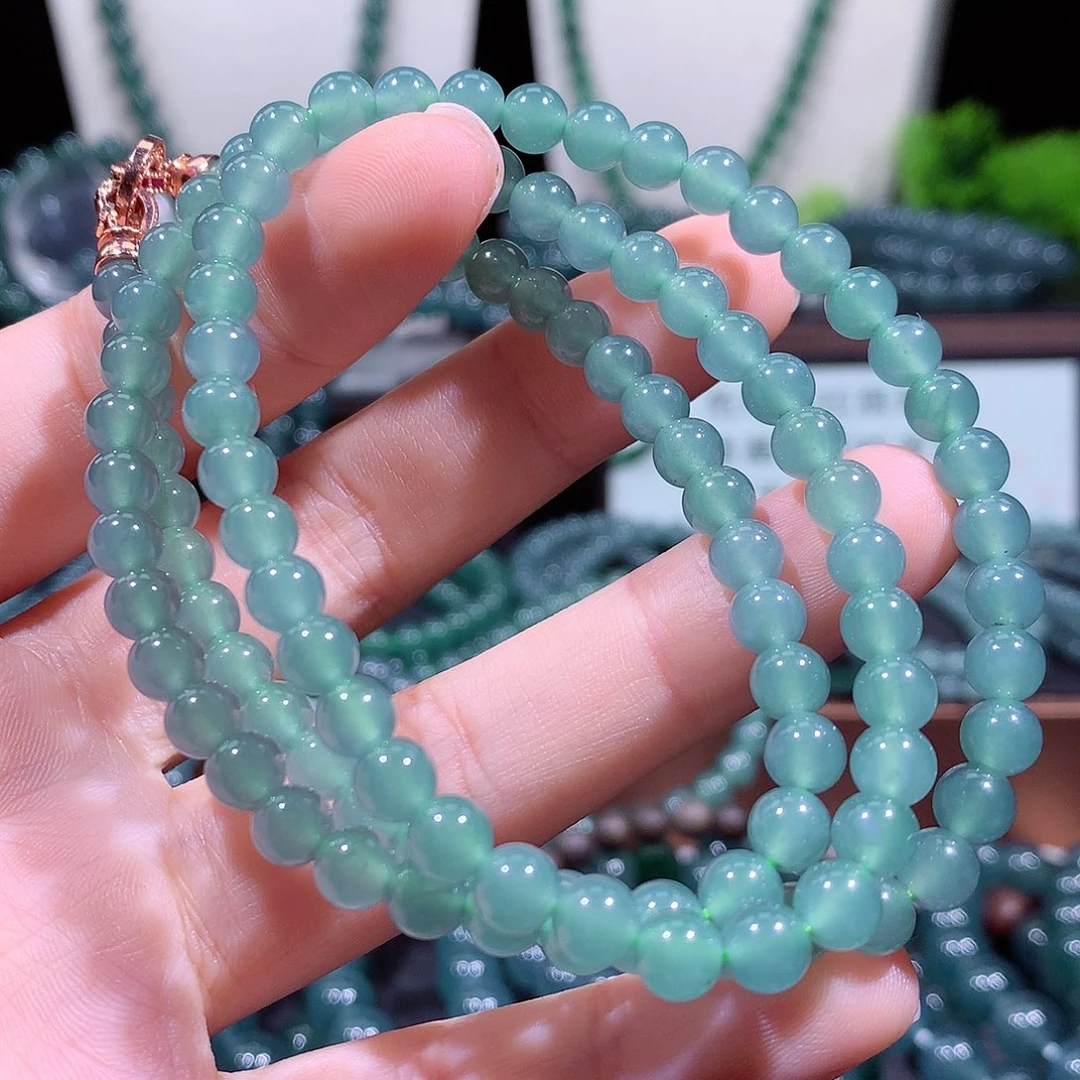 翡翠未镶嵌手链天然a货翡翠项链6