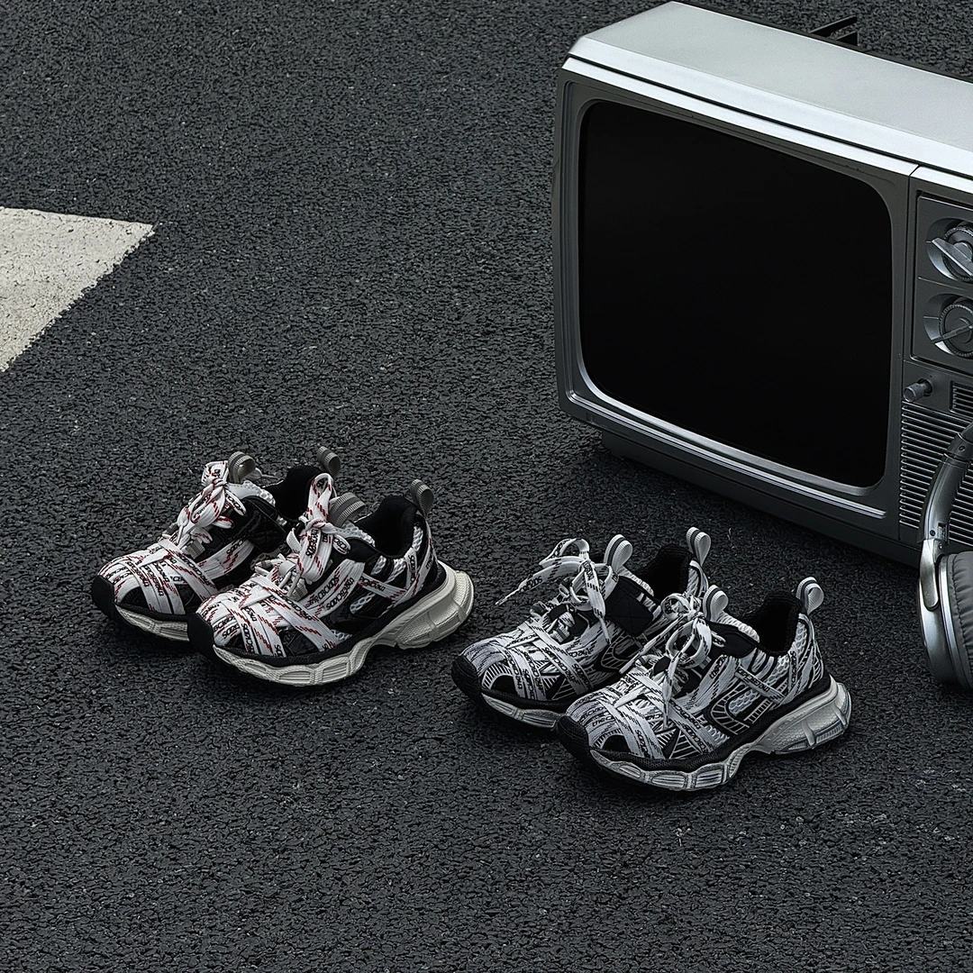 『Street』运动风街头机能儿童老爹鞋春夏网面透气 256058