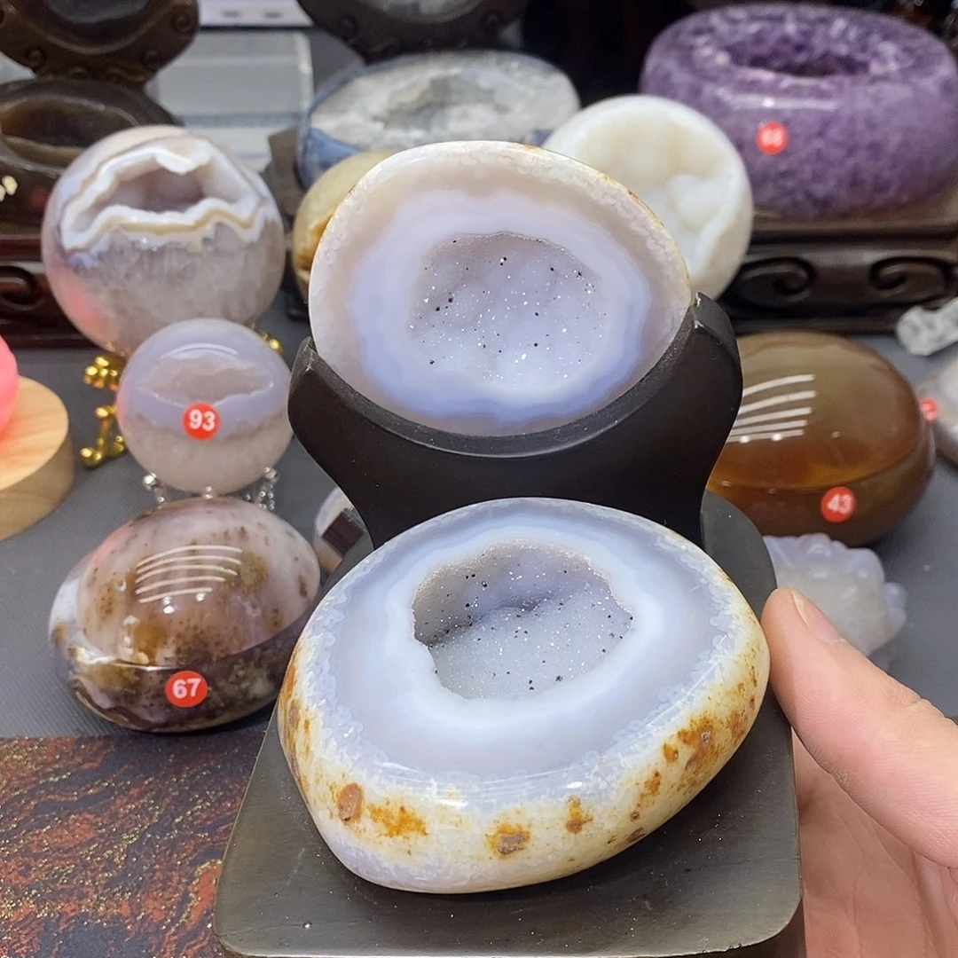 未镶嵌摆件紫晶聚宝盆