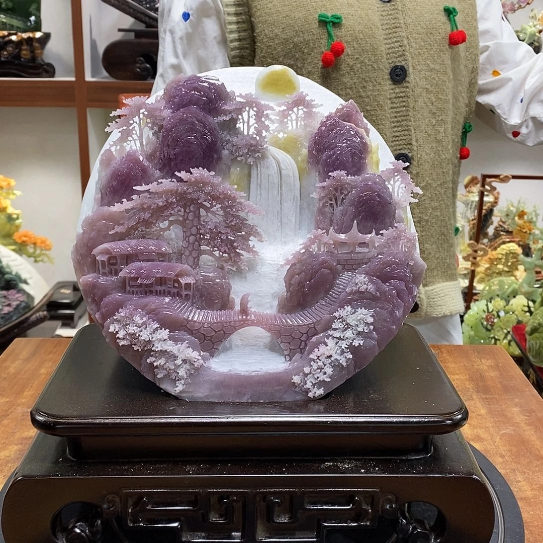 c***）玉山水摆件 玄关摆件