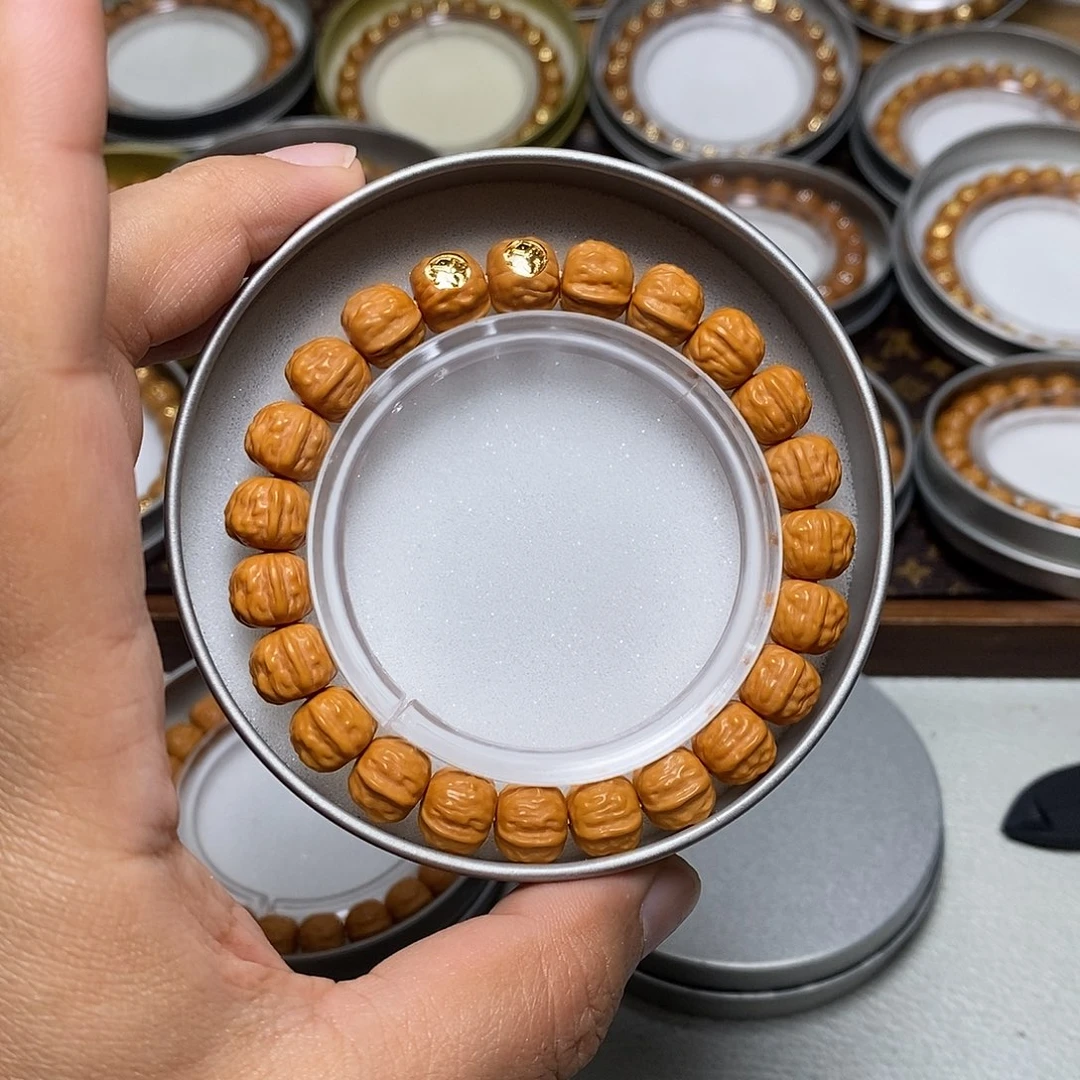 猴头核桃手串32号双标超小金蟾蛤蟆头10+11左右