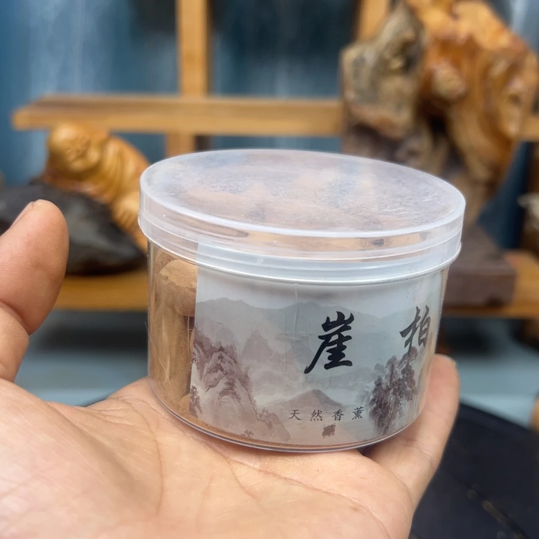 木朴*崖柏2盒倒流香手把件