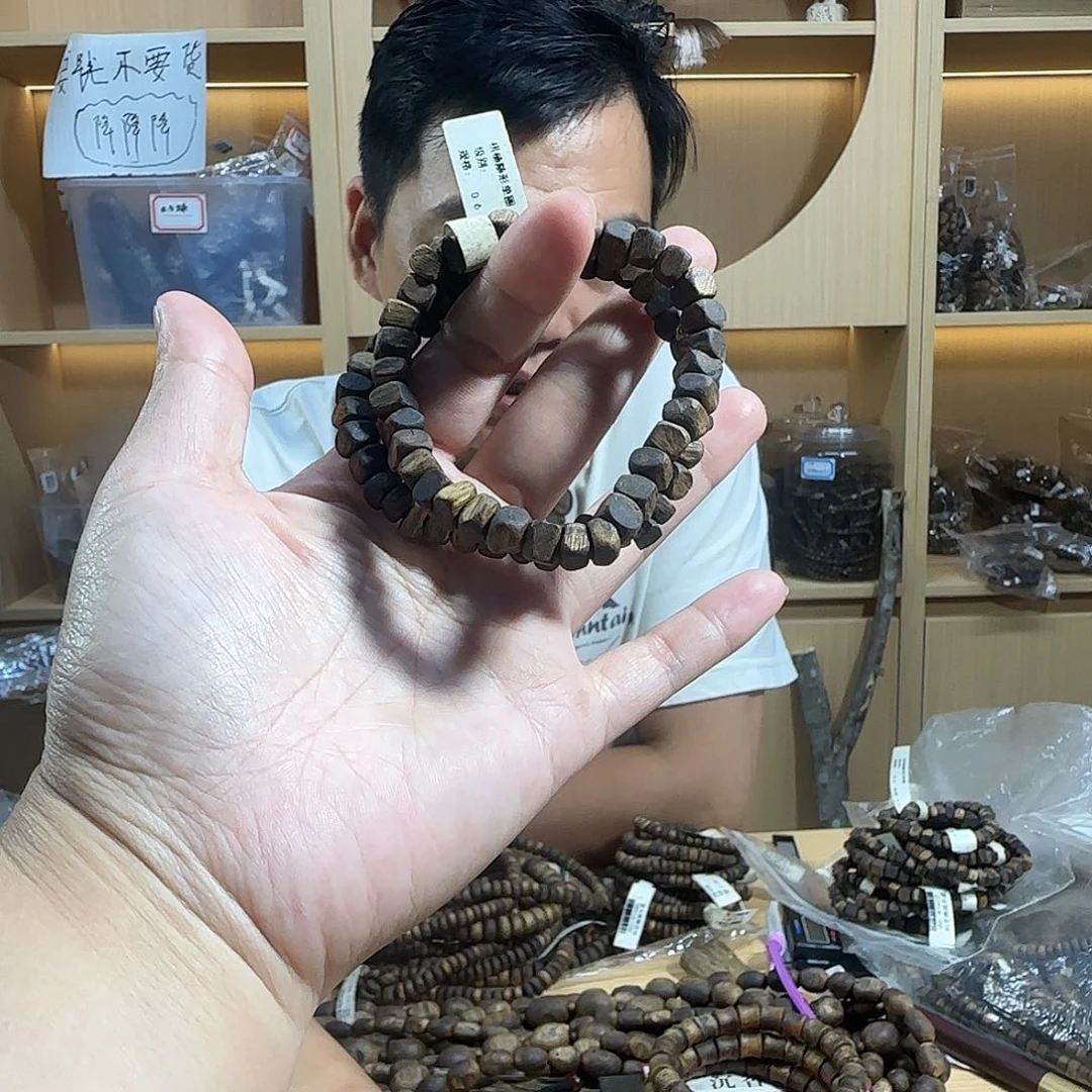 手串沉香棋楠罗门黑棋随形单圈0.6多样性发一
