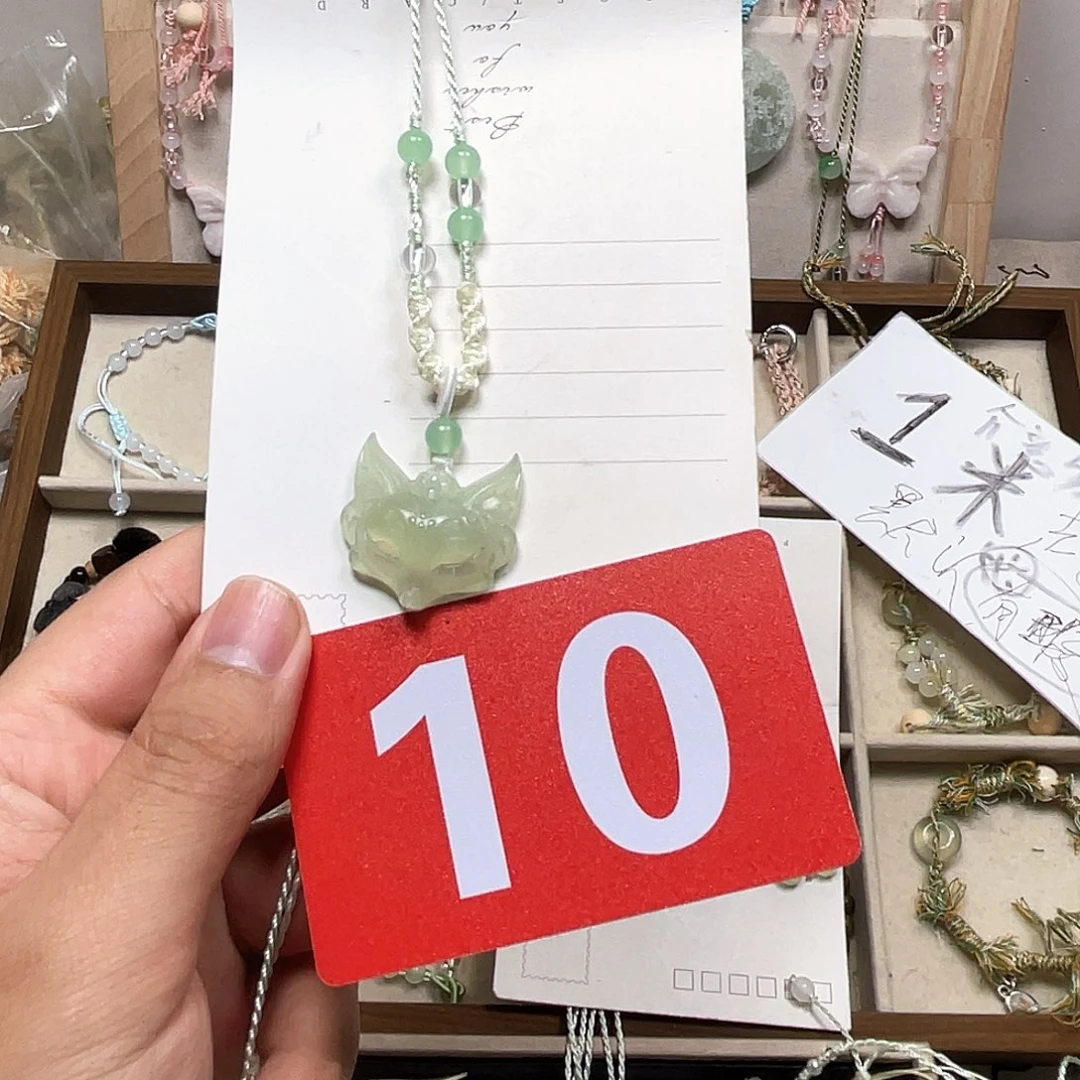 蛇纹石玉合金颈饰