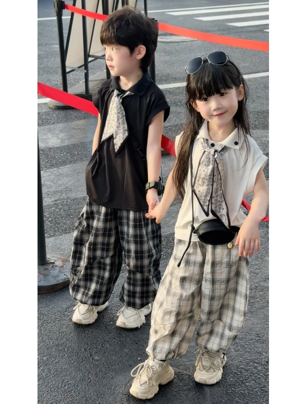 【兄妹装】夏装套装2025新款儿童装中大童酷帅气运动薄款夏季夏款潮