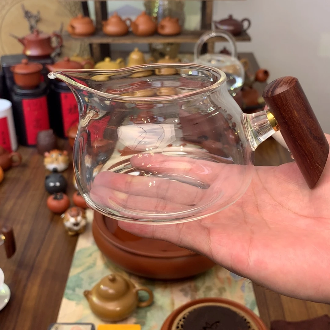 高端玻璃公道杯扁款