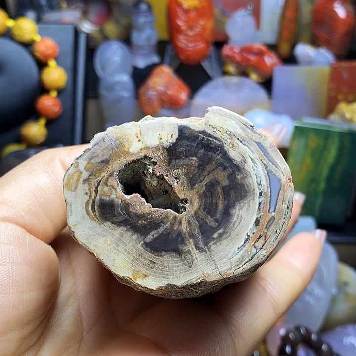 硅化玉未镶嵌吊坠(不含链)树墩