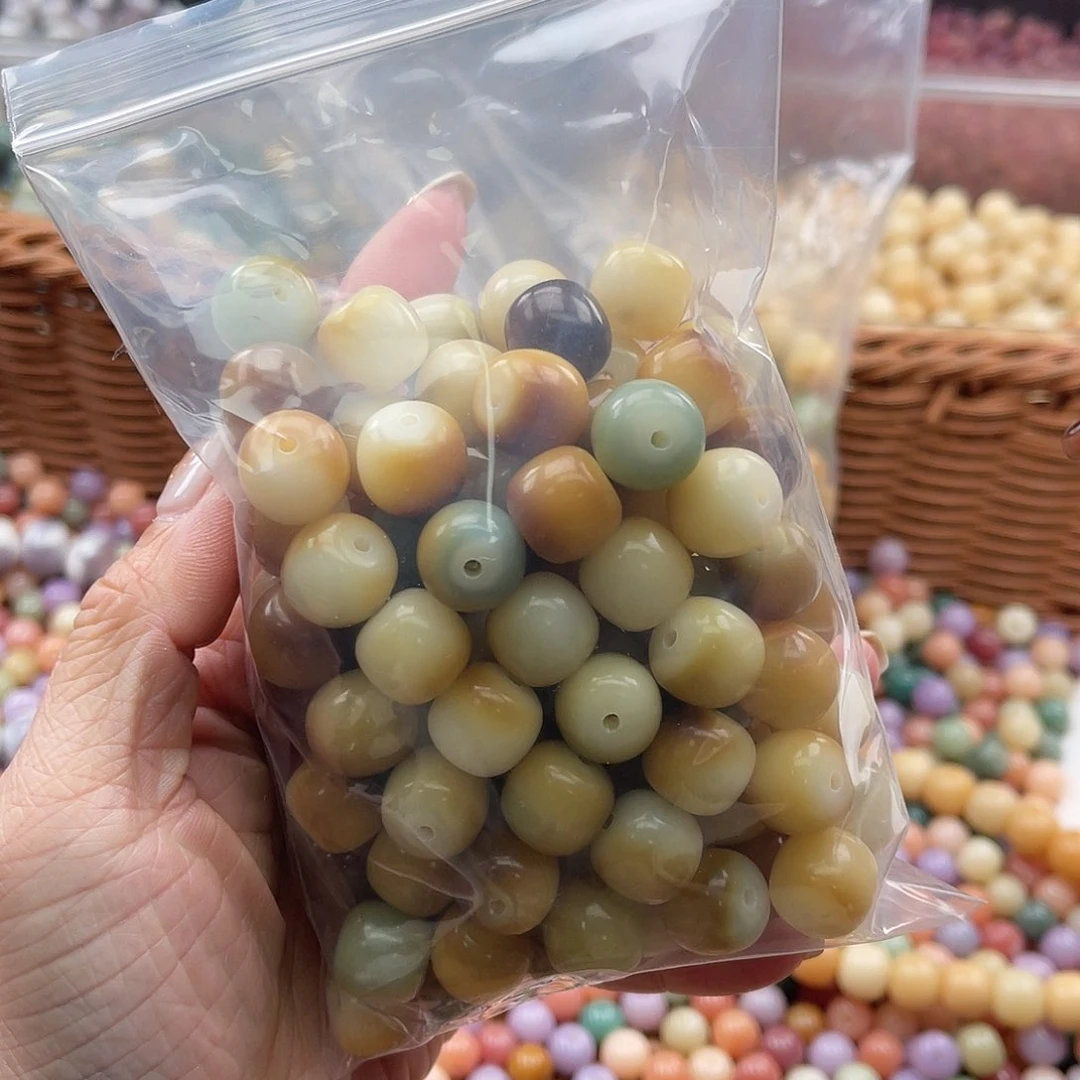 白玉菩提吊坠Q/12mm/80颗锅底