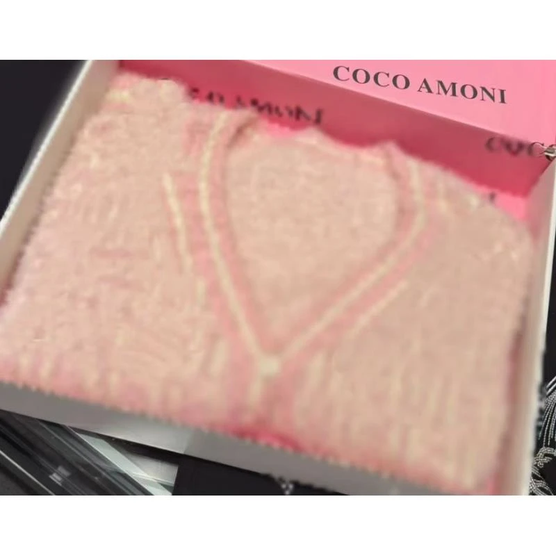 时尚潮牌F字母植绒V领开衫毛衣设计师洋气百搭长袖针织衫女 UY016