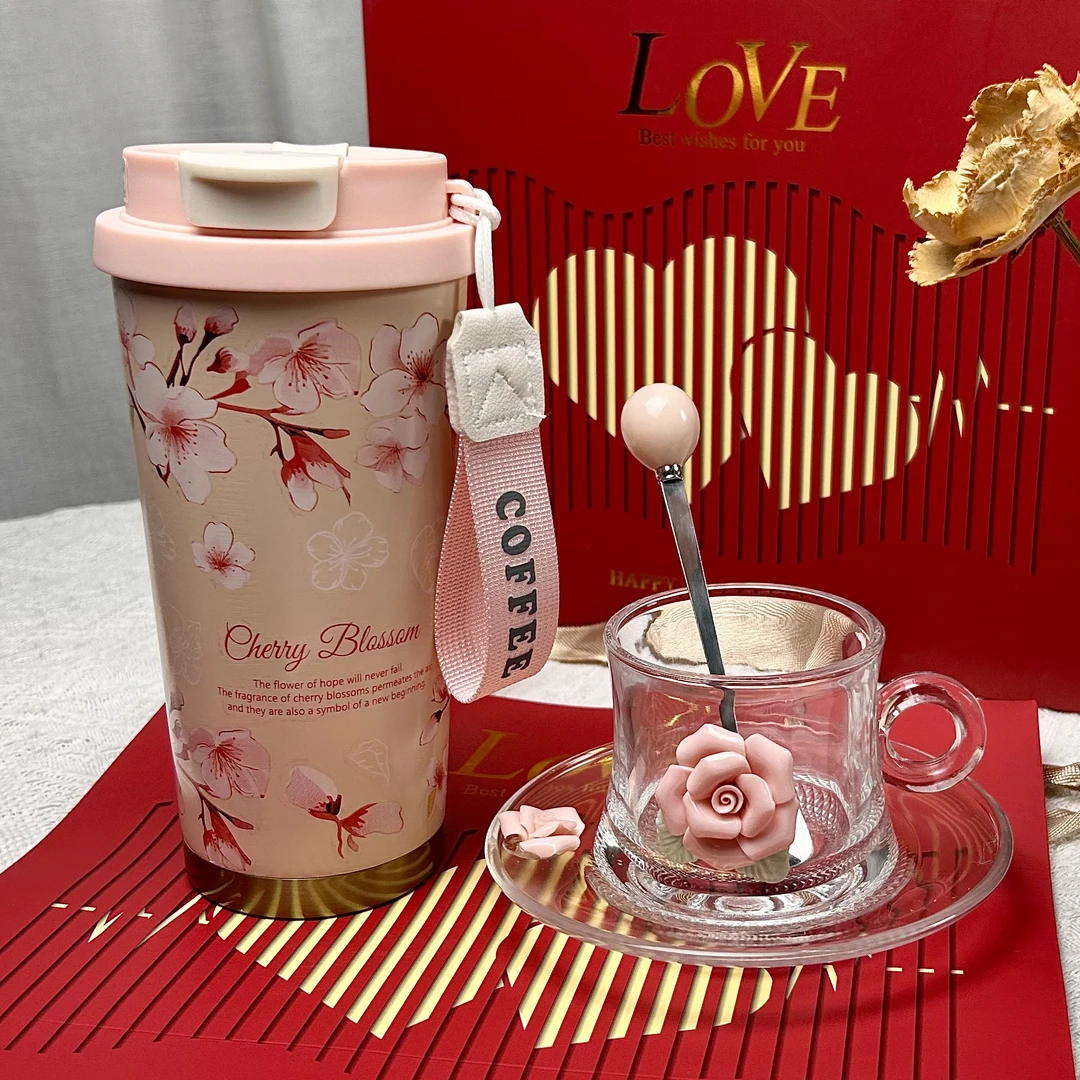 圣诞节送老师伴娘伴手礼品高级感实用保温杯咖啡杯生日女闺蜜礼物