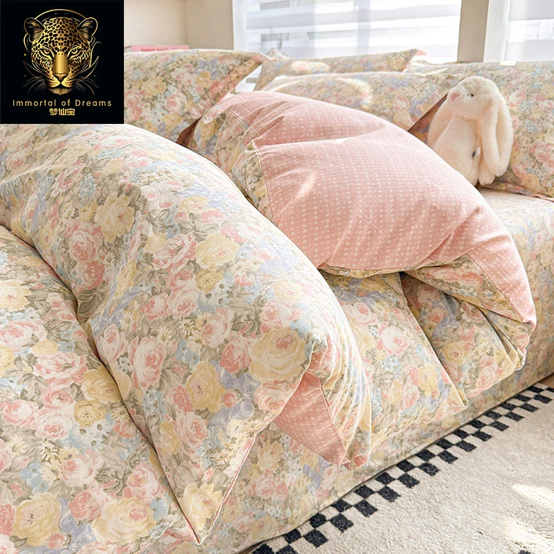 2025新款全棉纯棉套件轻奢花卉系列床上三四件套甜美纯棉四件套