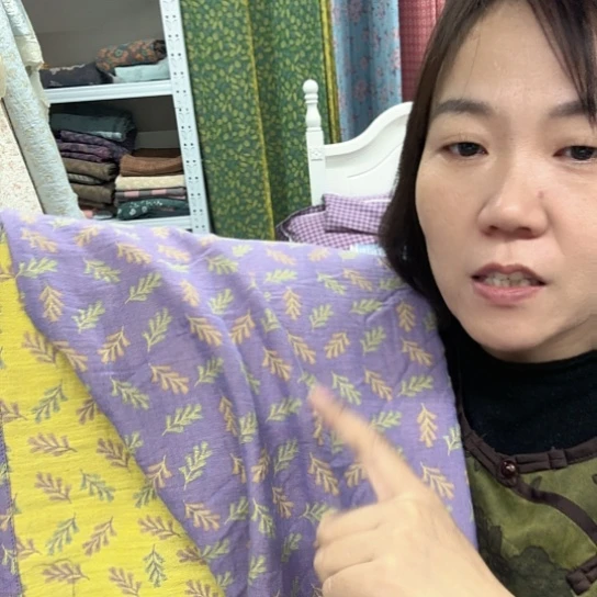 棉棉紫叶双人床单