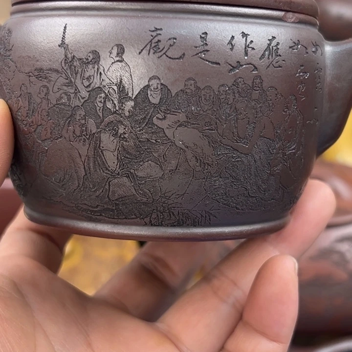 茶壶紫砂壶口磕碰