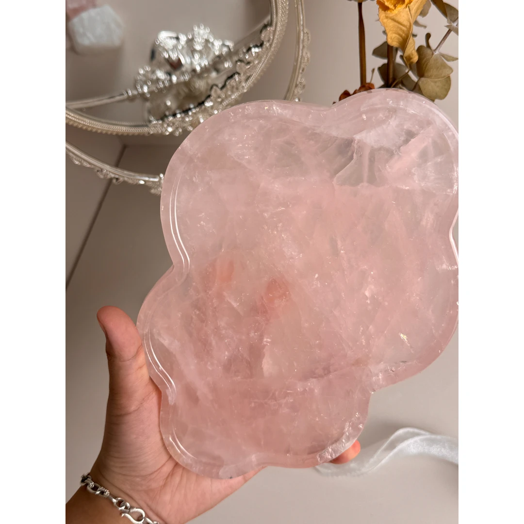 送礼推荐小众且高级感天然奢石高透粉晶小云朵