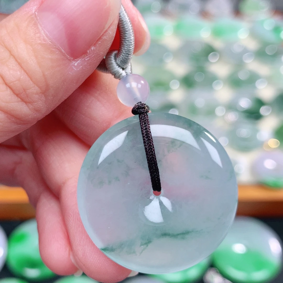 翡翠未镶嵌颈饰30.2-5.5