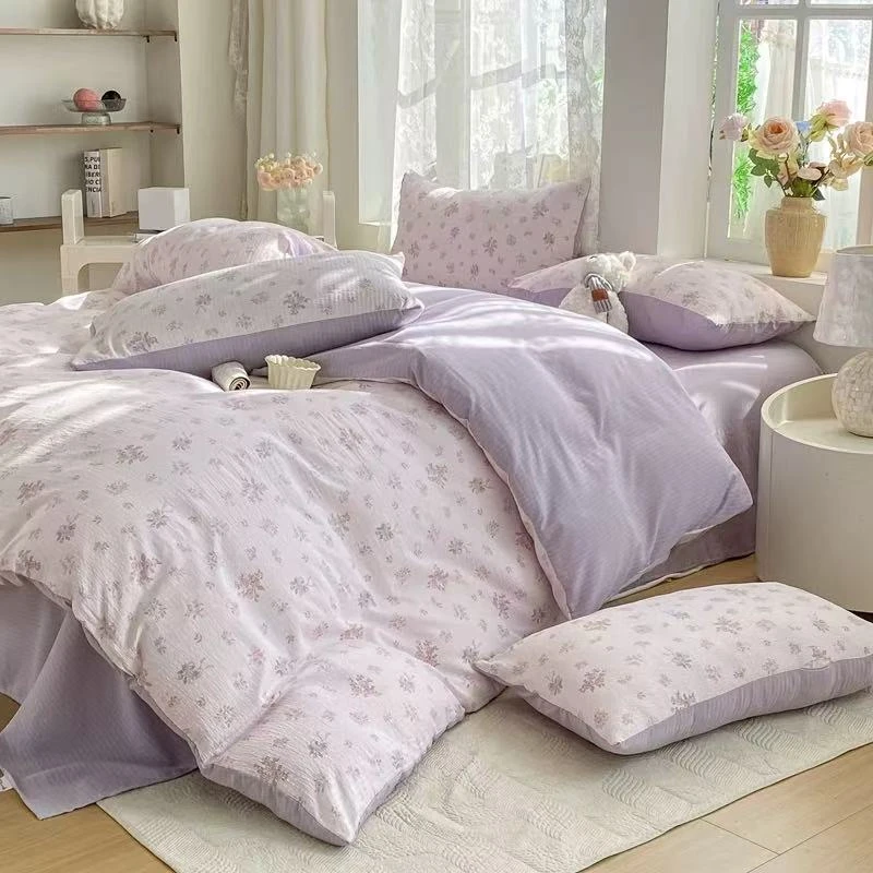 875提花亲肤透气四件套