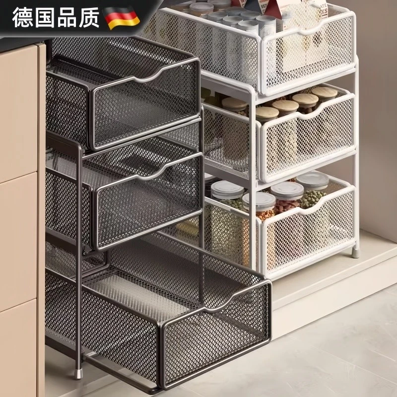 德国厨房置物架家用多功能锅具收纳架多层厨房收纳架锅具置物架