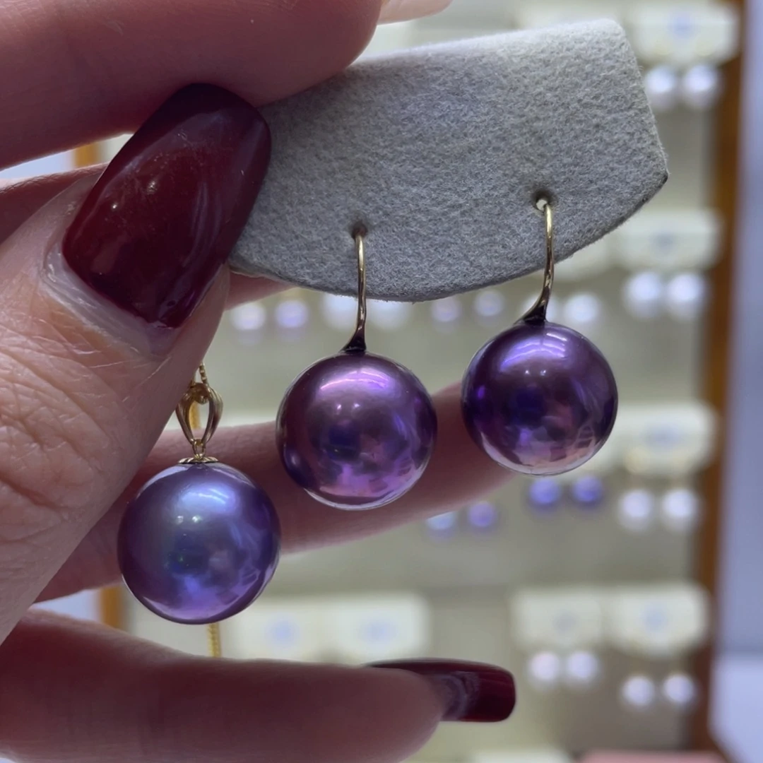 淡水珍珠吊坠(赠链)18K金镶嵌