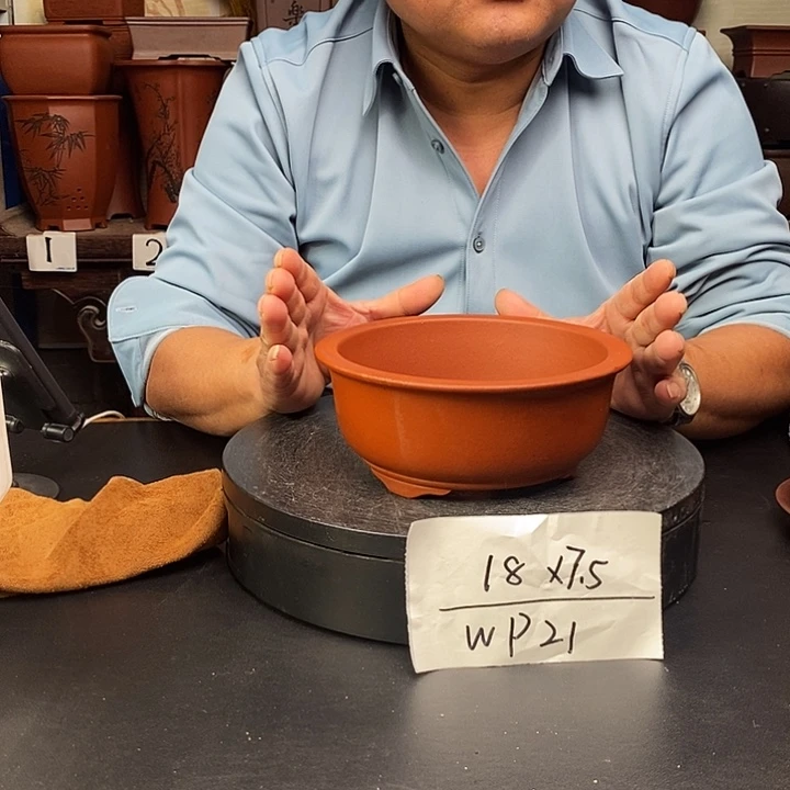 紫砂花盆货号一只WP21