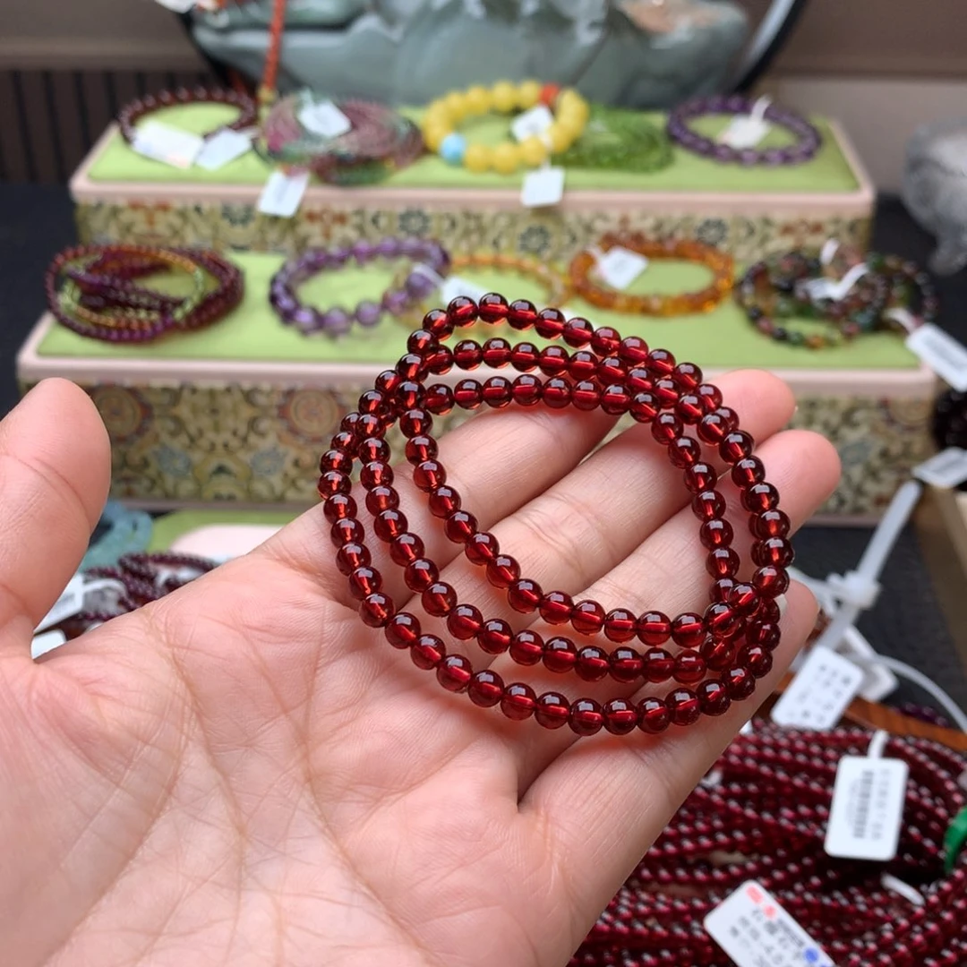 石榴石手串未镶嵌手串5