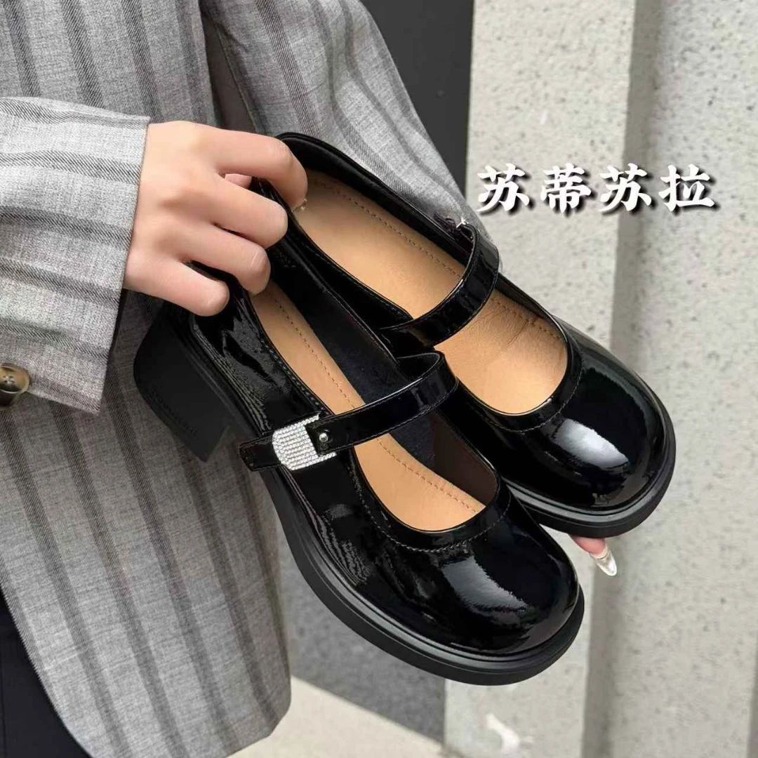 370厚底玛丽珍夏季温柔风增高复古配裙子单鞋百搭