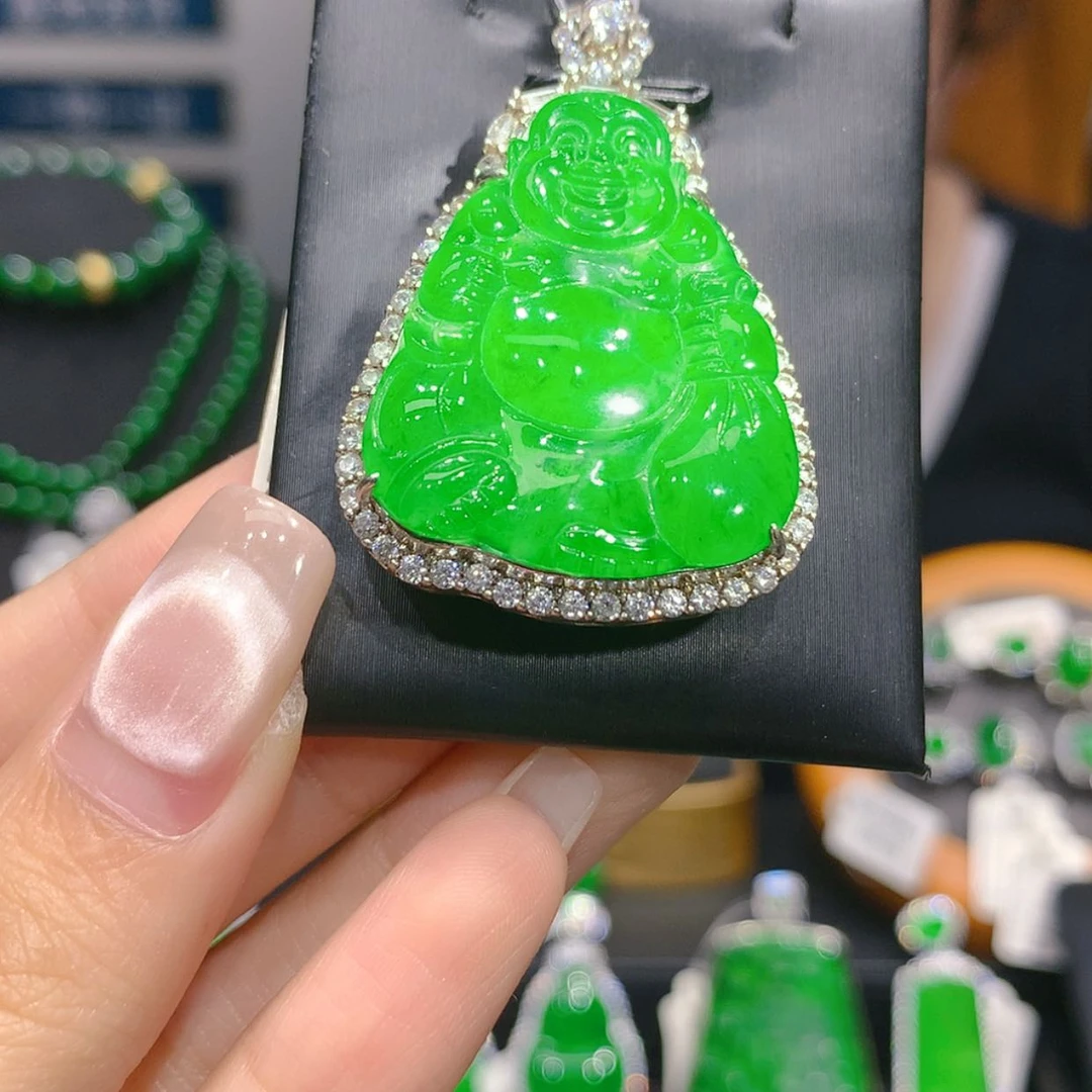 【闪购商品】颈饰银S925镶嵌翡翠4柒姐