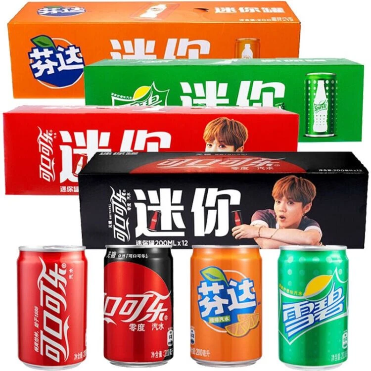 【12罐】可口可乐经典听装200ml饮料迷你罐碳酸饮料雪碧芬达整箱