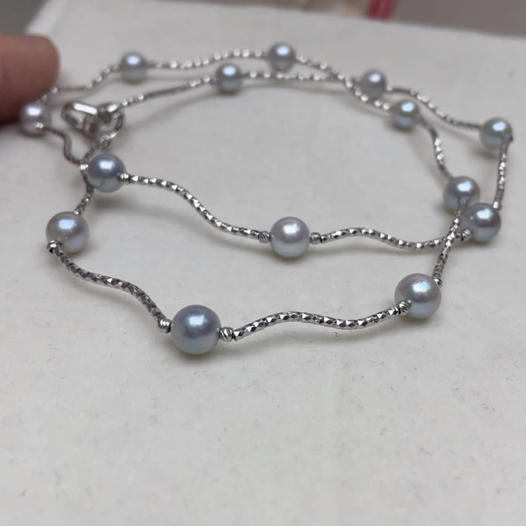 银S925镶嵌颈饰海水珍珠