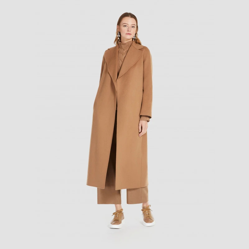 MaxMara 2025早秋新品女装绵羊毛长袍大衣9016045306