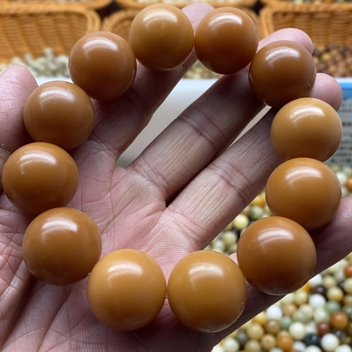 白玉菩提吊坠精品19风化圆珠手串