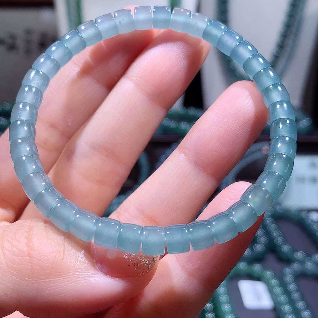 未镶嵌手链翡翠天然a货翡翠手串6mm