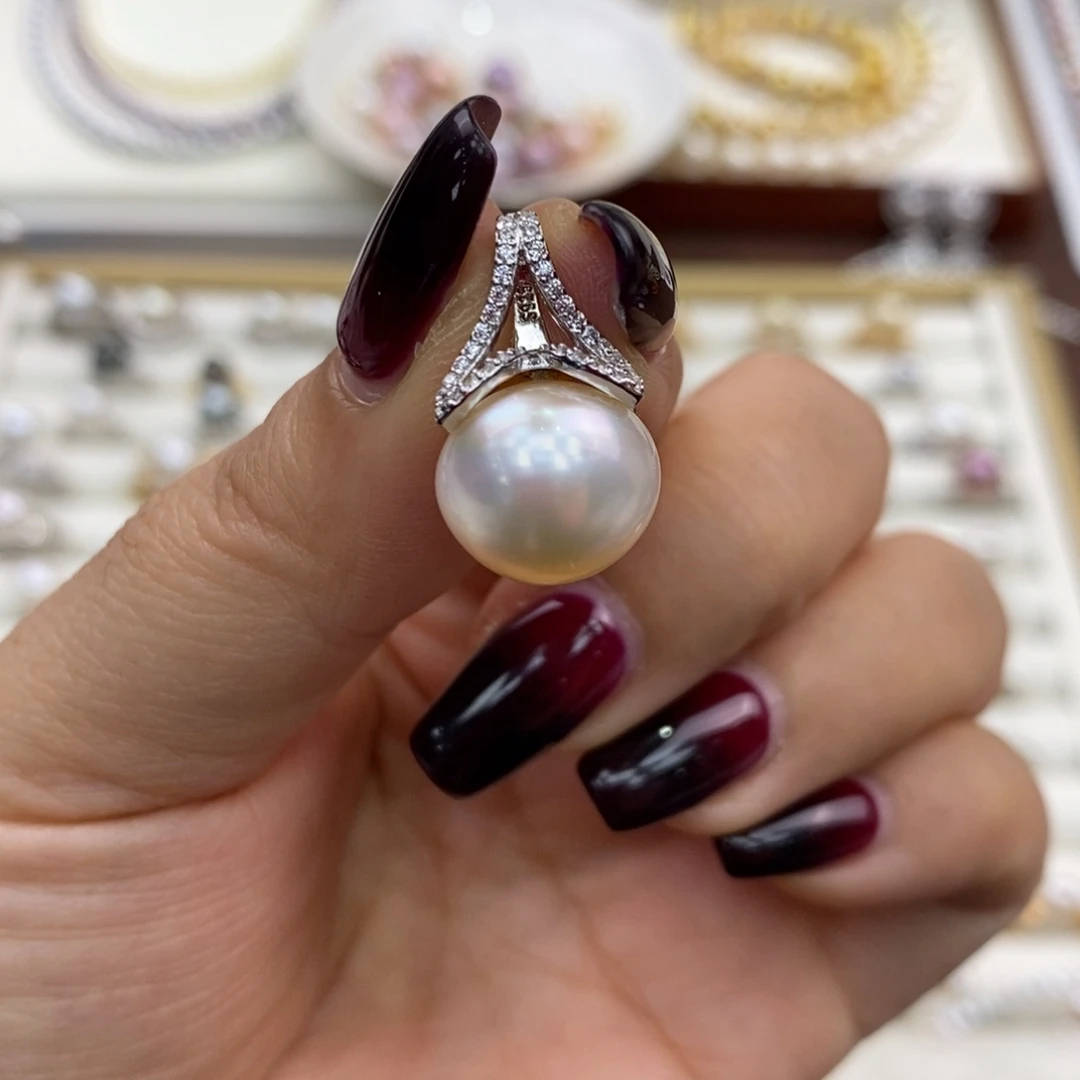 颈饰淡水珍珠银S925镶嵌