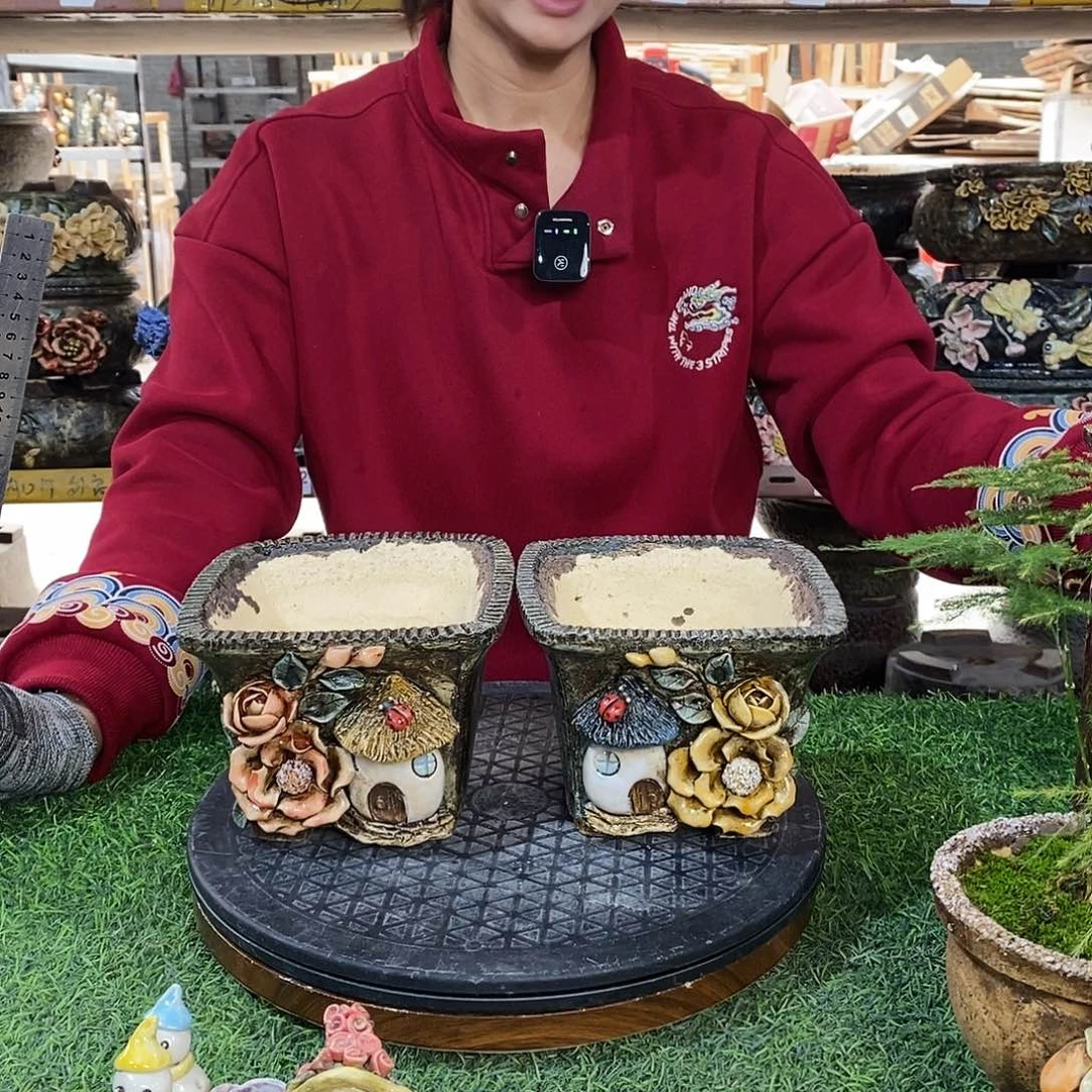 红陶青藤花器多肉花盆