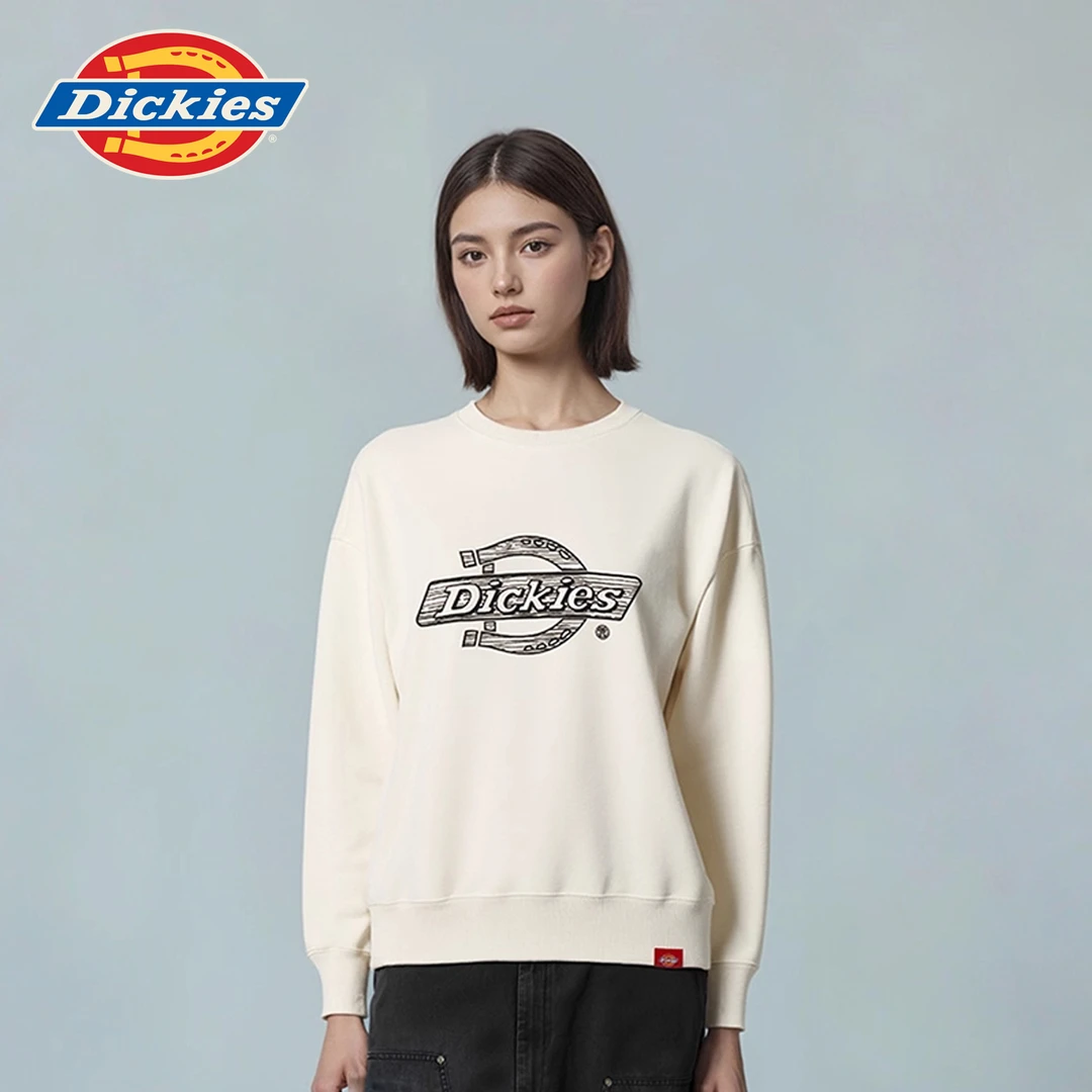 【陆柯燃同款】Dickies秋冬经典大logo印花圆领卫衣宽松DK0A8D8V