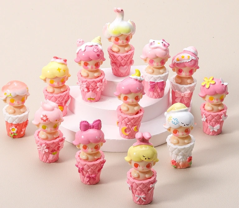 【直播代拆】九宫格对对碰双许愿手绘dimo樱花杯可爱树脂梦幻摆件