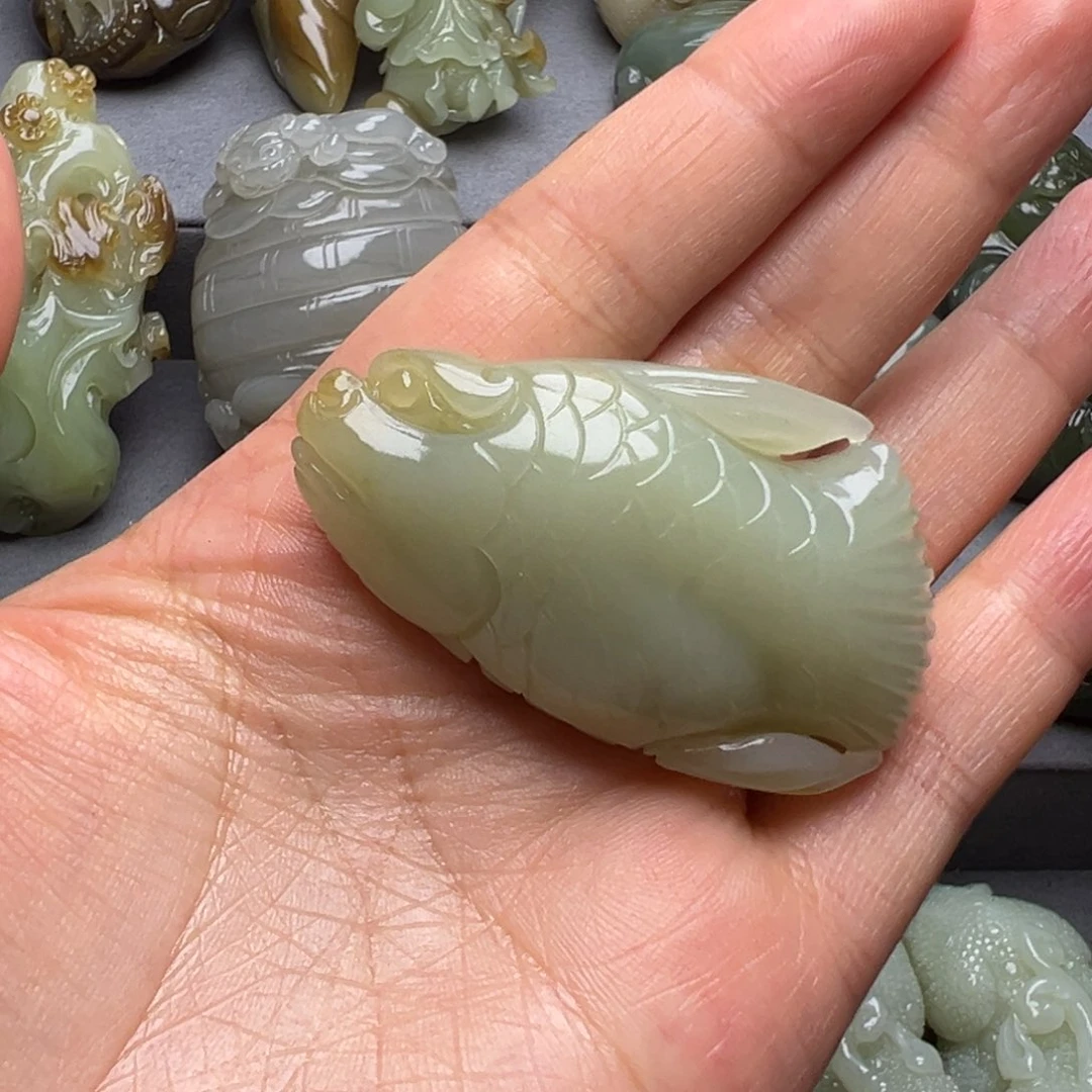 和田玉未镶嵌挂件怡*