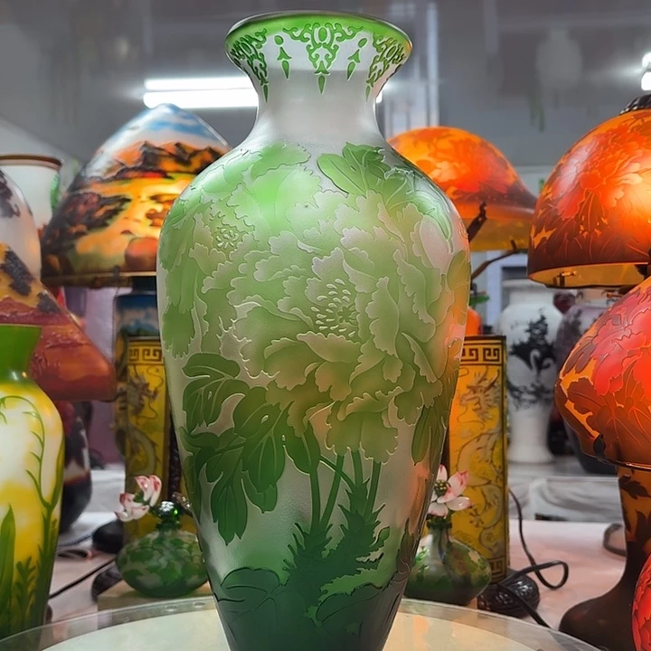 琉璃高39口6葛蕾花瓶