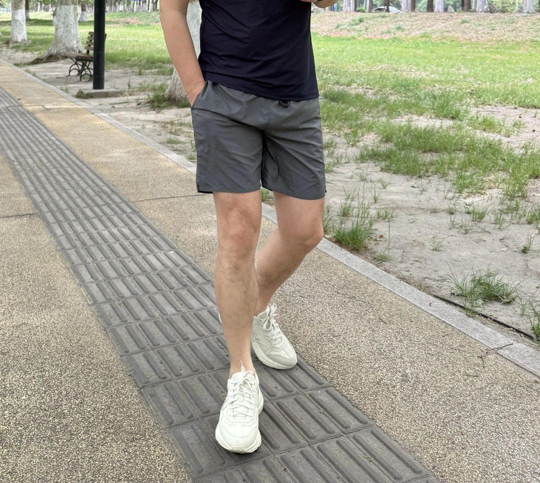 夏季轻薄立体浮雕格子透气速干休闲商务短裤 Dark-gray时尚舒适