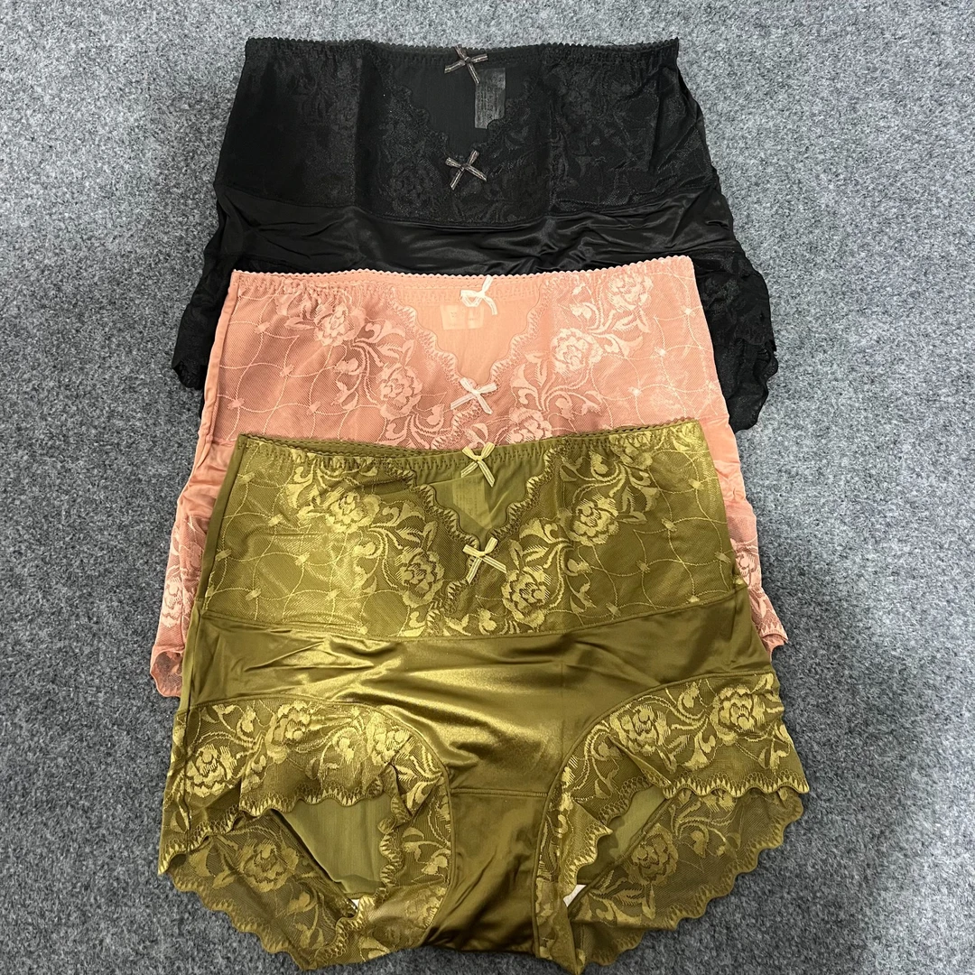 31004新款中高收腹双蝴蝶结女士内裤蕾丝女内裤