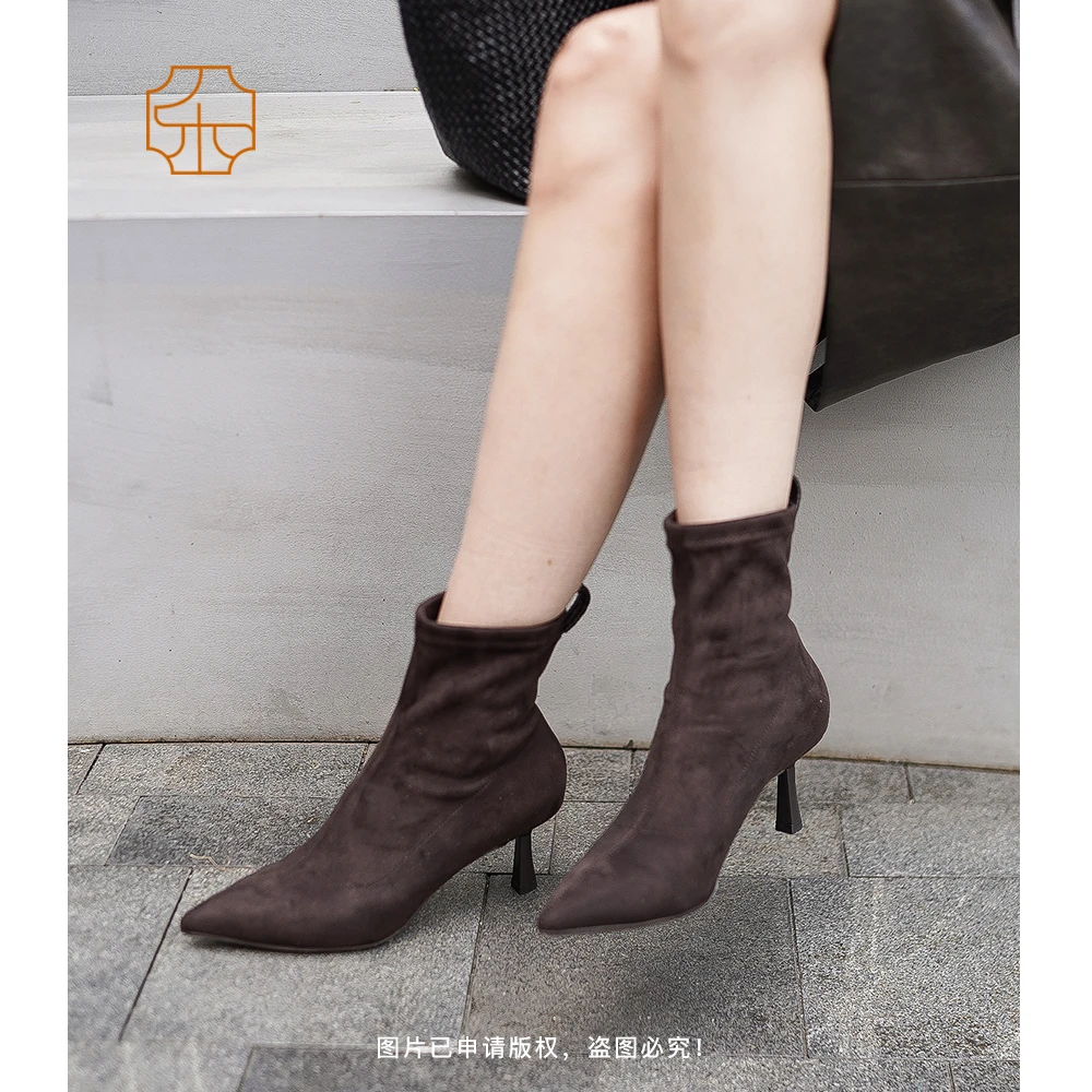 【LESIFAN】尖头细跟弹力靴4968-583