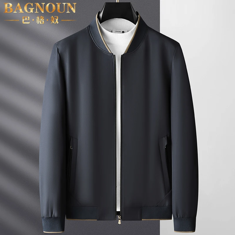 巴格奴夹克男士秋季新款时尚高端宽松胖子加肥加大棒球服薄款外套