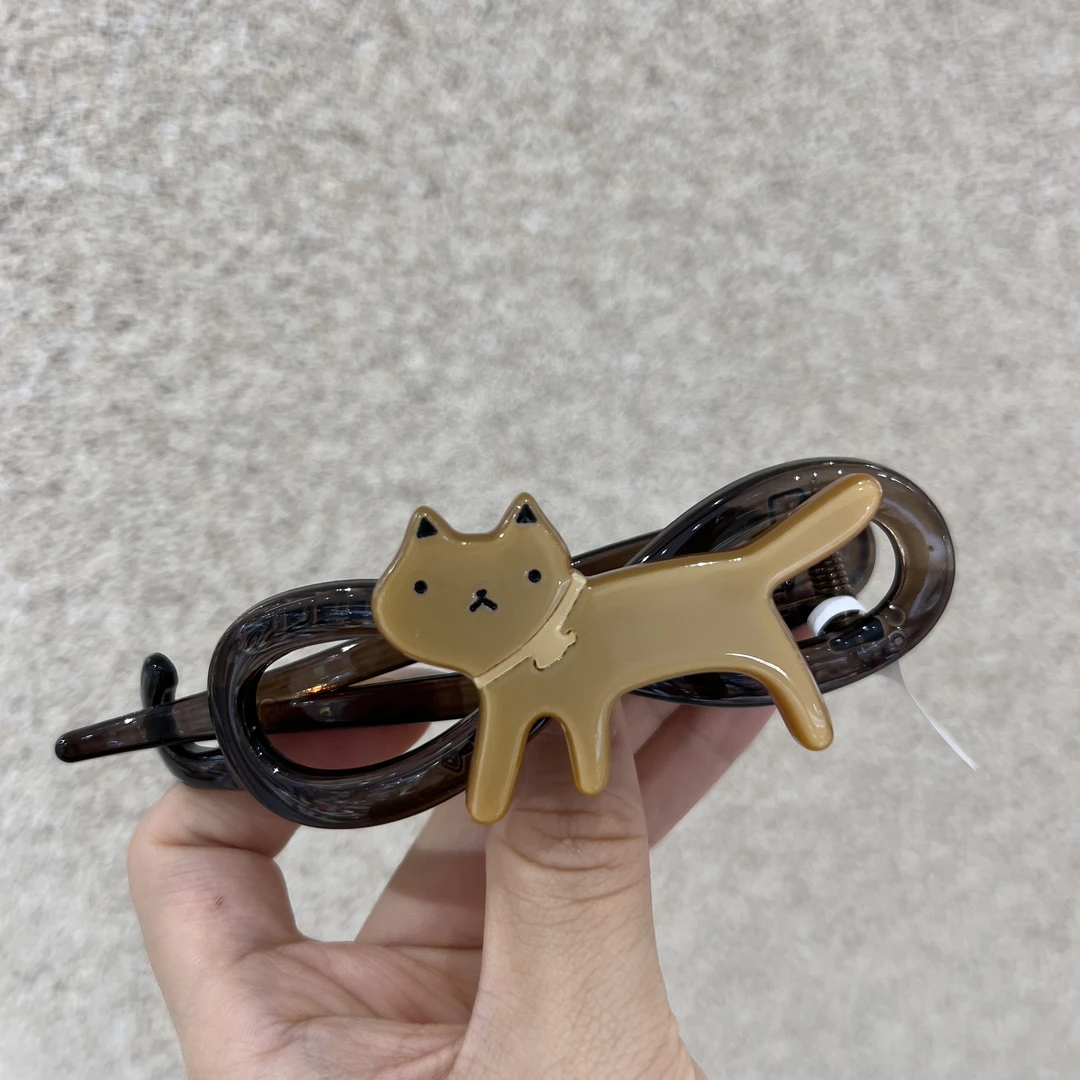 醋酸小猫扭扭夹简约可爱时尚