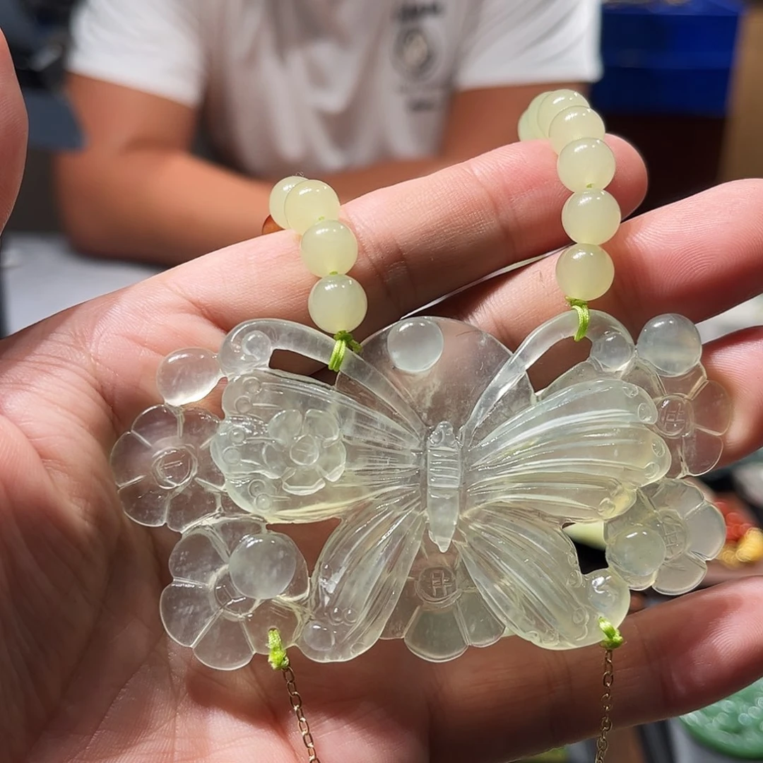未镶嵌岫玉毛衣链