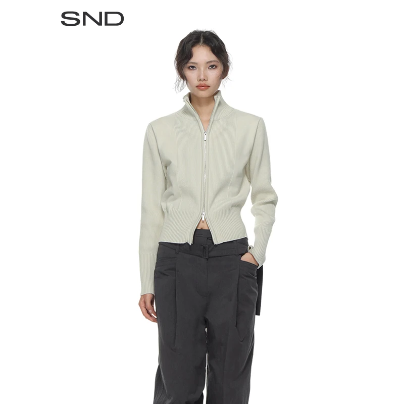 【LOW CLASSIC 设计师品牌】SND SS25 高领拉链ZZ开衫