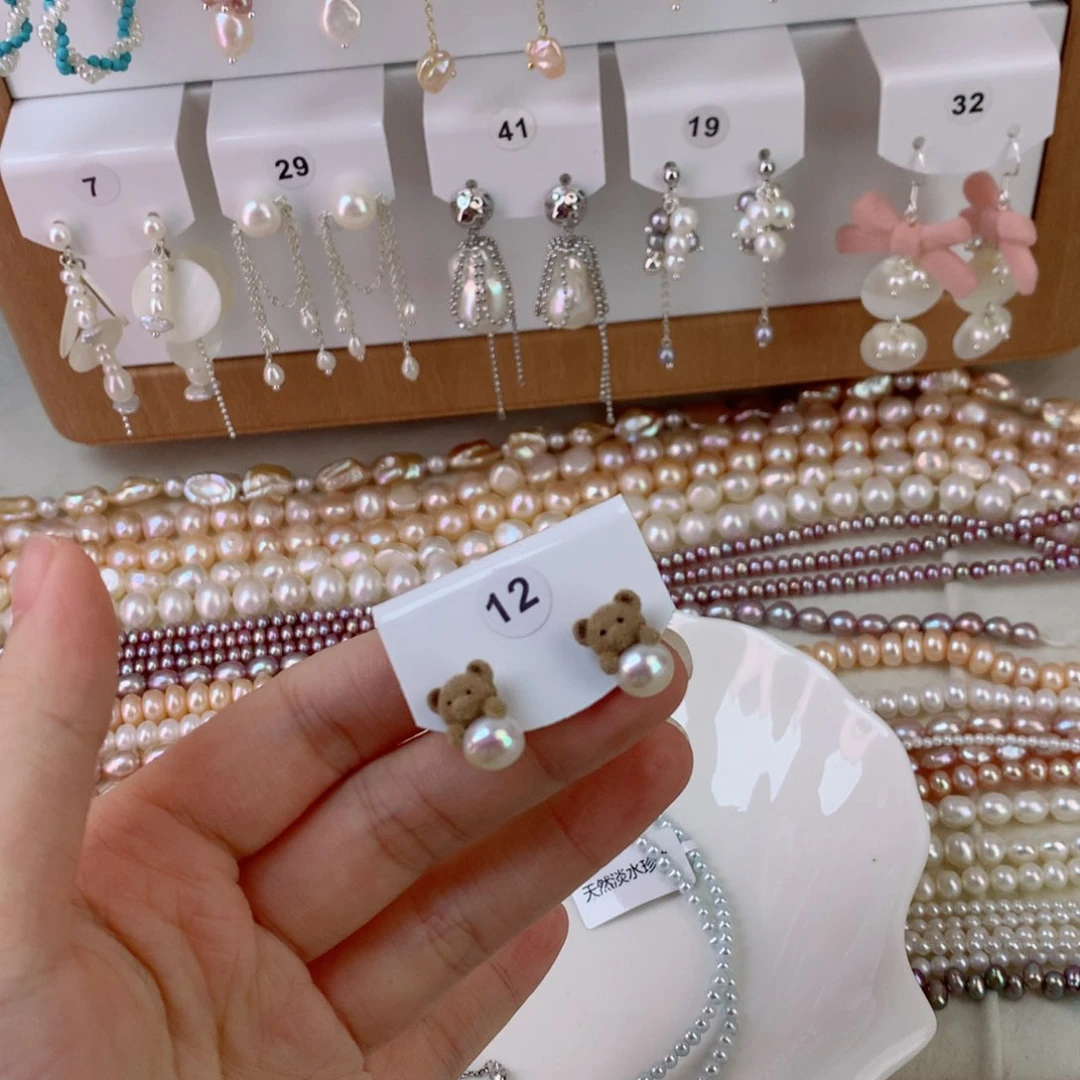 未镶嵌耳饰淡水珍珠